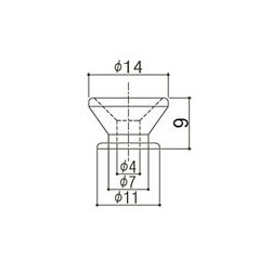 Gotoh Bouton Attache courroie Noir